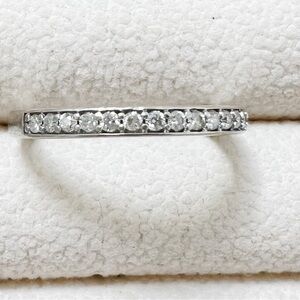 10 Karat White Gold and Diamond Ring Size 5 1/4